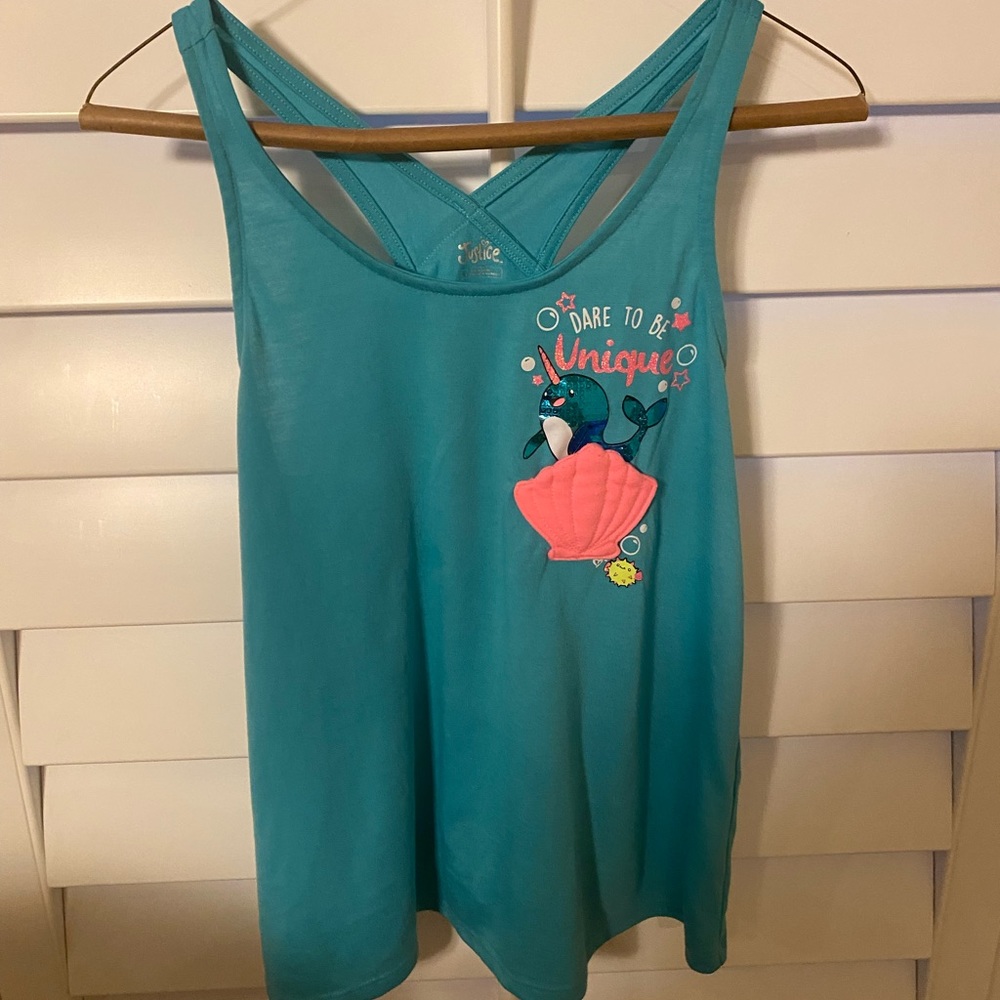 Girls blue pj top
